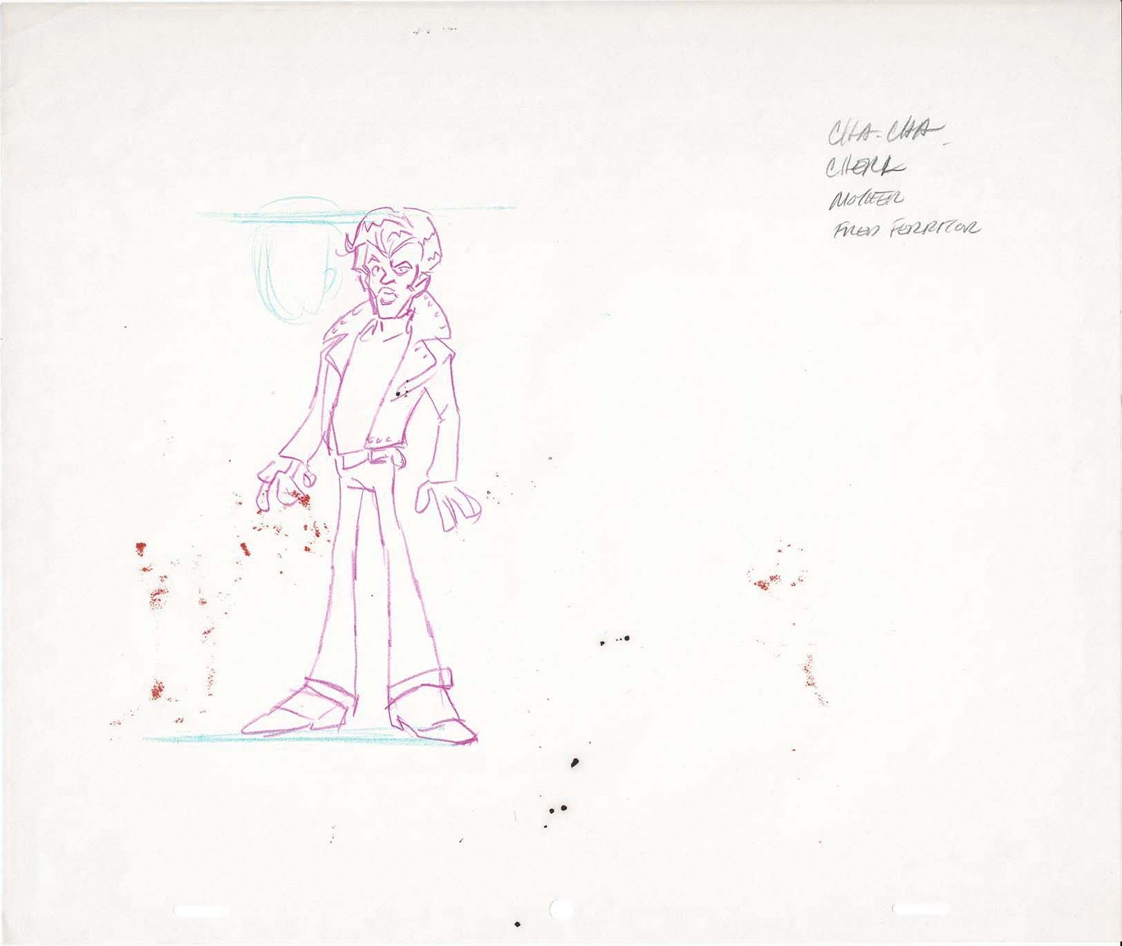 GREASE Cartoon Production Animation Character/Model Drawing from Ralph –  Charles Scott Gallery